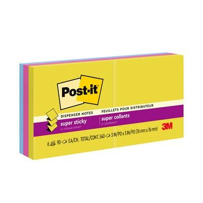 Post-it® Super Sticky Pop-up Notes R330-6SSJOY, 3 in x 3 in, 18/pk