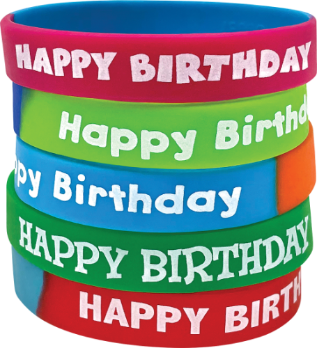 Fancy Happy Birthday Wristbands