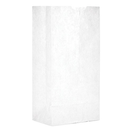 Paper Bag, #4, 5"x3.13"x9.75", 30LB, White, 500/cs