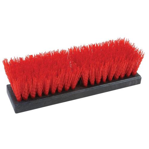 Brush, Deck Scrub, Poly, 10" Red
