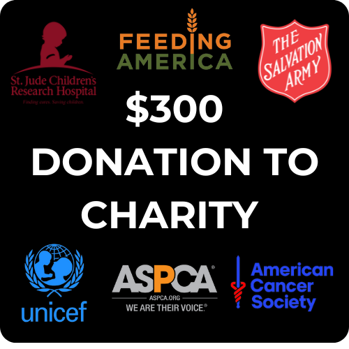 $300 charity donation