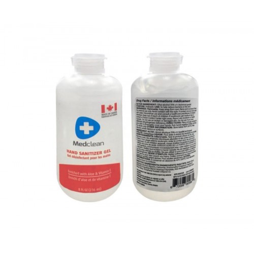 Anti-Bacterial Hand Sanitizer Gel Bottle, 8 oz., 6pk