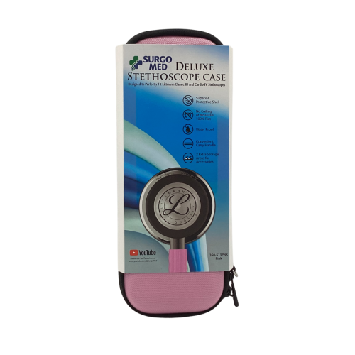 Deluxe Deep Compact Stethoscope Case - Pink - 350-513PNK
