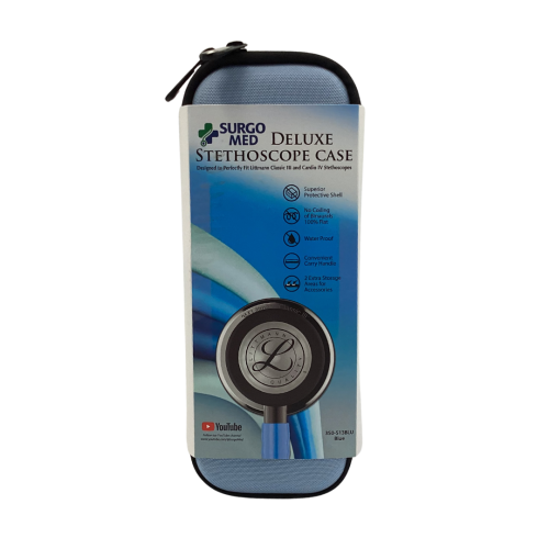 Deluxe Deep Compact Stethoscope Case - Blue - 350-513BLU