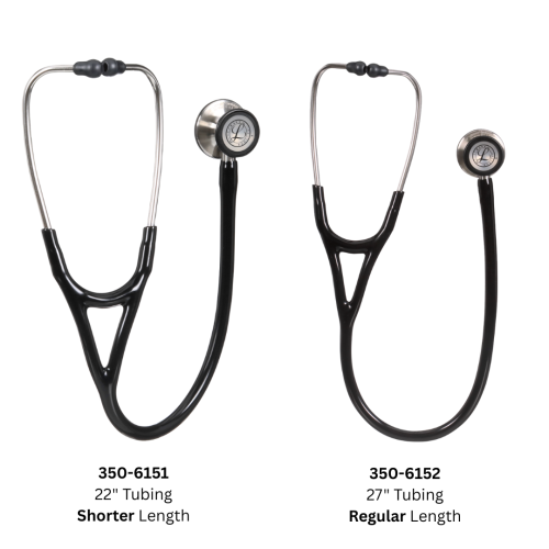 3M™ Littmann® Cardiology IV™ Stethoscope Black - 22" (Short-Length Model) - 350-6151