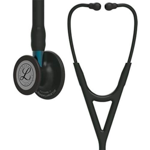 3M Littmann Cardiology IV Stethoscope, Black Chestpiece - Black Tube, Blue Stem & Black Headset (27")