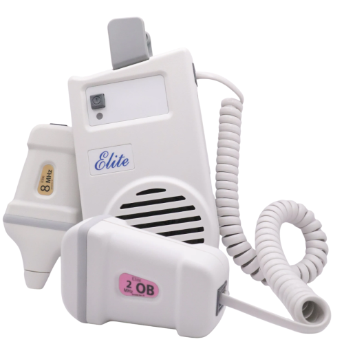Imex Elite 100 Handheld Doppler With 2 MHz Obstetric & 8 MHz Vascular Probes (No Display)