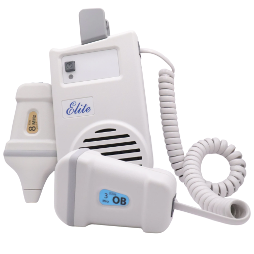 Imex Elite 100 Handheld Doppler With 3 MHz Obstetric & 8 MHz Vascular Probes (No Display)