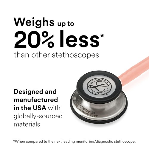 3M™ Littmann® Classic III™ Satin Tube, Stainless Chestpiece, Champagne Rose Satin Tube - 350-5910C