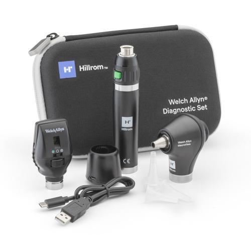 Welch Allyn 3.5V Diagnostic Set W/ Coaxial LED Ophthalmoscope, MacroView Basic LED Otoscope, Lithium Ion Handle