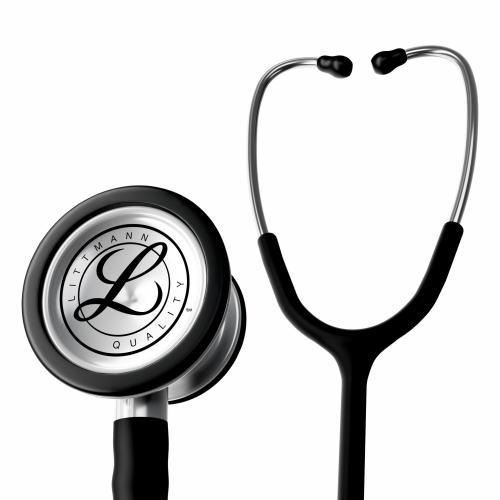 3M™ Littmann® Classic III™ Stethoscope, 5620C, Stainless Steel Chestpiece, Black Satin-Finish Tube - 27"