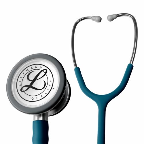 3M™ Littmann® Classic III™ Stethoscope, 5623C Stainless Steel Chestpiece, Caribbean Blue Satin-Finish Tube - 27"