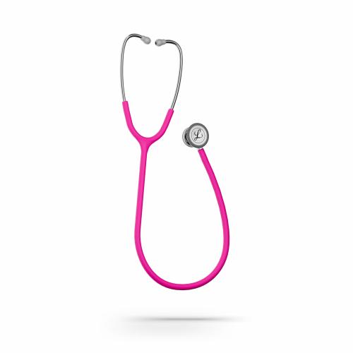 3M™ Littmann® Classic III™ Stethoscope, 5648C, Stainless Steel Chestpiece, Raspberry Satin-Finish Tube - 27" - 350-5648C