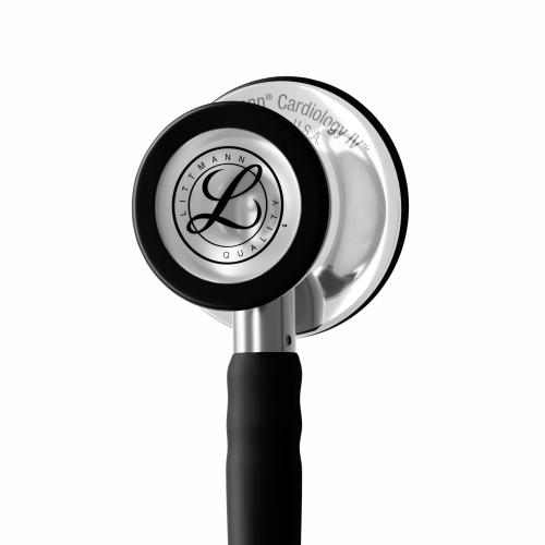 3M™ Littmann® Cardiology IV™ Stethoscope, 6177C Mirror Chestpiece, Black Satin-Finish Tube - 27" - 350-6177C