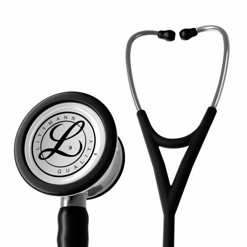 3M™ Littmann® Cardiology IV™ Stethoscope, 6177C Mirror Chestpiece, Black Satin-Finish Tube - 27"