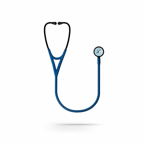 3M™ Littmann® Cardiology IV™ Stethoscope, 6242C High Polish Rainbow Chestpiece, Navy Blue Satin-Finish Tube - 27" - 350-6242C