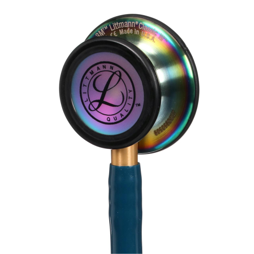 3M™ Littmann® Classic III™ Stethoscope, Rainbow Chestpiece - Caribbean Blue Tube - 350-5807