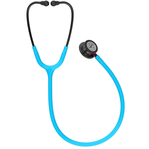 3M™ Littmann® Classic III™ Stethoscope, Smoke Chestpiece - Turquoise Tube & Pink Stem - 350-5872