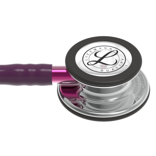 3M™ Littmann® Classic III™ Stethoscope, Mirror Chestpiece, Plum Tube, & Pink Stem - 350-5960