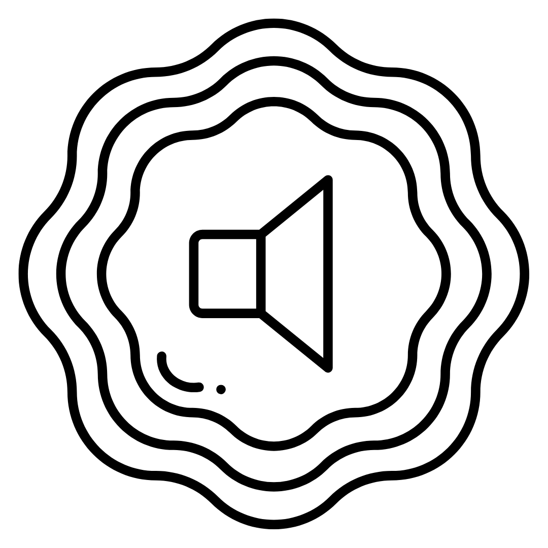 Icon representing acoustic performance of a stethoscope