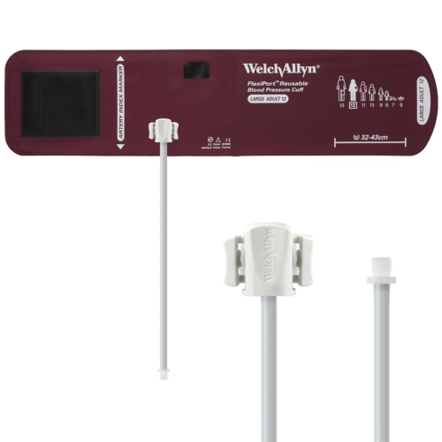 Welch Allyn FlexiPort Reusable Blood Pressure Cuff 1-Tube Screw Connector - Size 12 Large Adult (32 - 43cm)