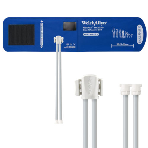 Welch Allyn FlexiPort Reusable Blood Pressure Cuff Size 10 Small Adult, 2-Tube, Female Locking Connectors (20-26 cm)