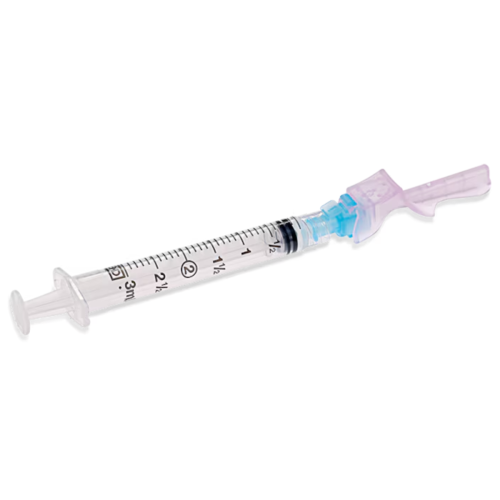 BD Eclipse 3cc Luer Lok Syringe with 23G x 1 1/2'' Detachable Needle - Box of 50