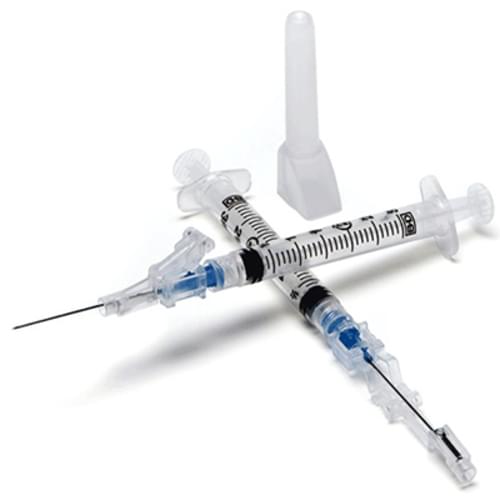 BD 3cc Syringe with SafetyGlide Needle 23G x 1''