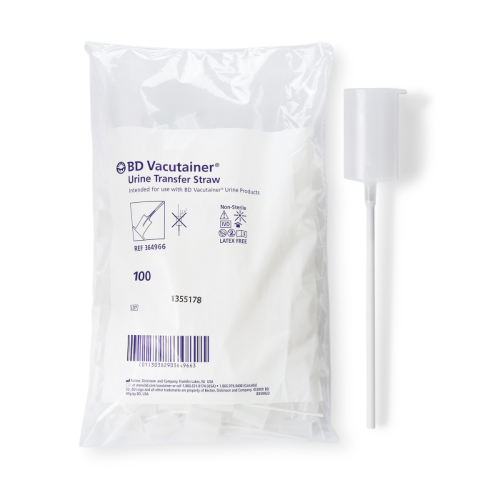 BD Vacutainer® Urine Transfer Straw, Plastic - Pack of 100