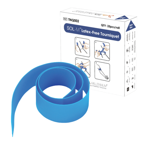 Sol-M Latex-Free Tourniquet 1" x 18" - Box of 25