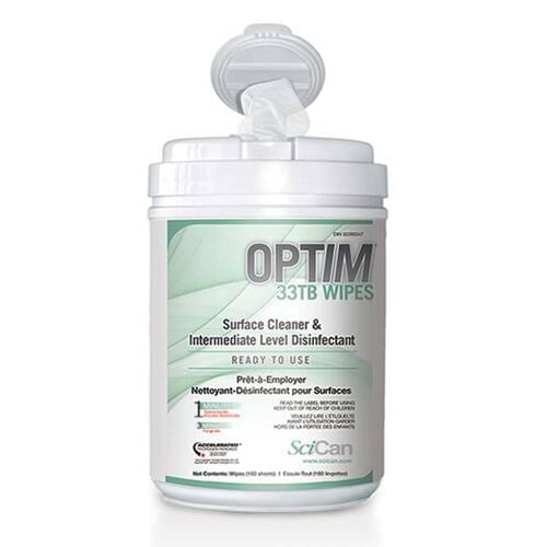OPTIM 33TB Hydrogen Peroxide Disinfectant Wipes 160 Wipes/Tub