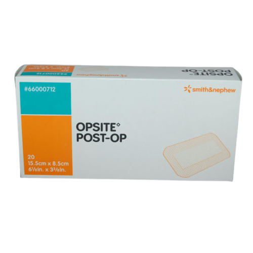 OPSITE™ Post-Op Transparent Waterproof Dressing, with Absorbent Pad - 15.5cm x 8.5cm (Box of 20)