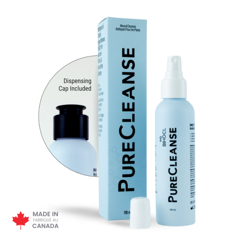 PureCleanse™ Antimicrobial Wound Solution - 118 mL, Trigger Spray + Dispensing Cap