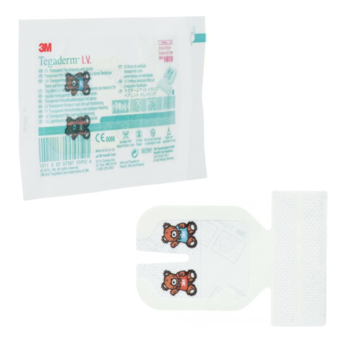 Tegaderm™ Pediatric Transparent Film Dressing with Border - 5 cm x 5.7 cm (Box of 100)
