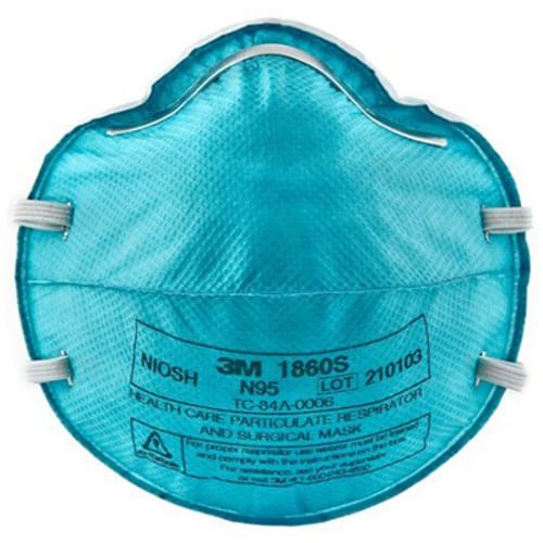 3M 1860S N95 Respirator Mask – Small Size, NIOSH Approved, Surgical Grade (Exp 2029)