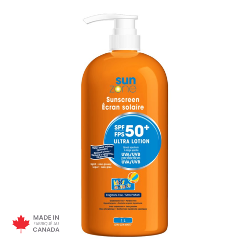 Sunzone SPF 50+ Ultra Sunscreen Lotion (Fragrance Free) - 1L