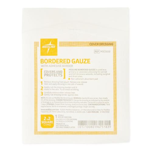 Sterile Bordered Gauze Adhesive Island Wound Dressing - 2" x 2" (Box of 15) = 300-3222
