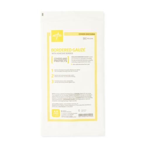 Sterile Bordered Gauze Adhesive Island Wound Dressing - 4" × 8" (Box of 15) = 300-3248