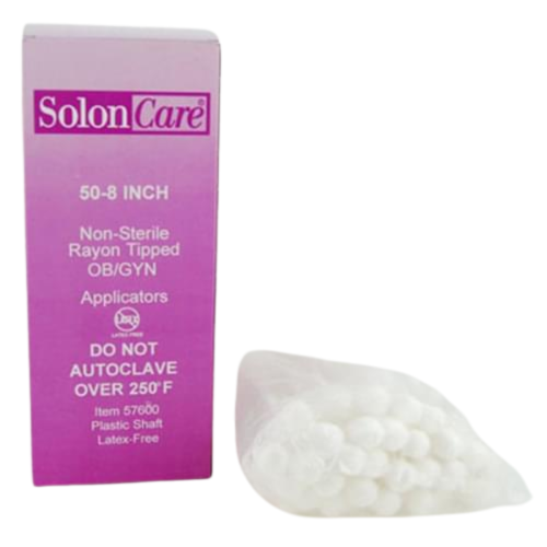 Rayon Tip Applicator OBGYN, Non-Sterile - 8" Length (Box of 50)