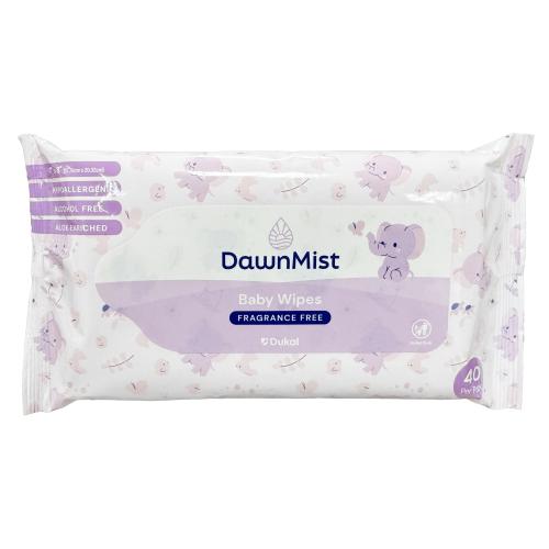 Baby Wipes in Soft Pack with Peelable Lid, Unscented, 7" x 8" - Pack of 40