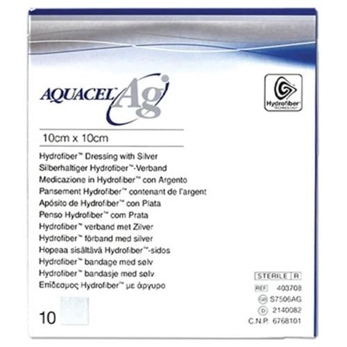 AQUACEL& AG Dressing Sterile 10 cm x 10 cm 10/box