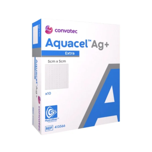 AQUACEL Ag+ Extra Wound Dressing, Square - 2" x 2" (Box of 5)
