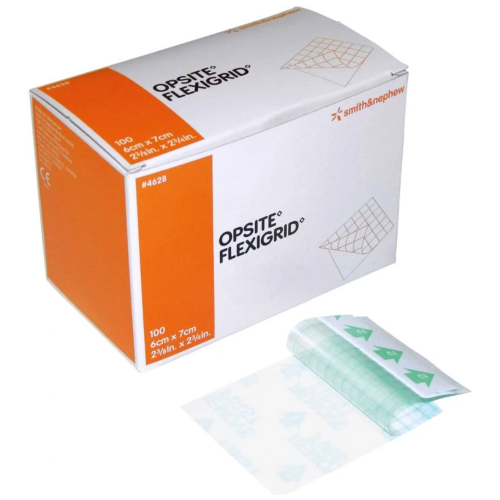 OPSITE™ FLEXIGRID™ Transparent Adhesive Film Dressing - 6cm x 7cm (Box of 100)