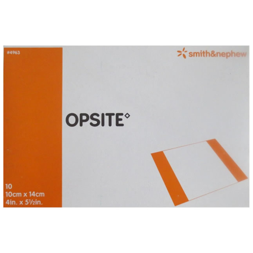 OPSITE™ Transparent Adhesive Polyurethane Film Dressing - 10cm x 14cm (Box of 10)