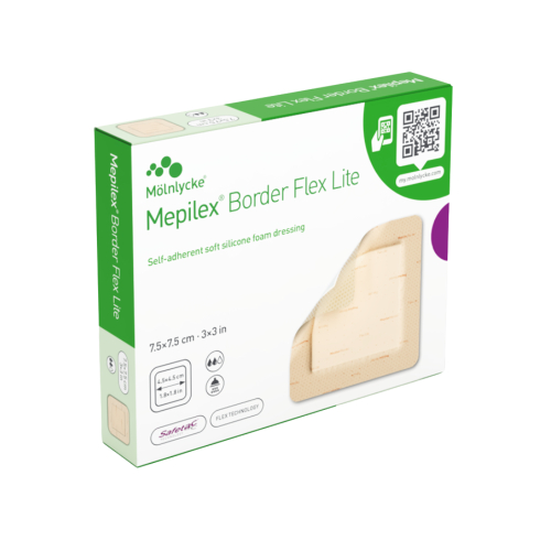 Mepilex® Border Flex Lite Foam Dressing - 7.5cm x 7.5cm (Box of 5)