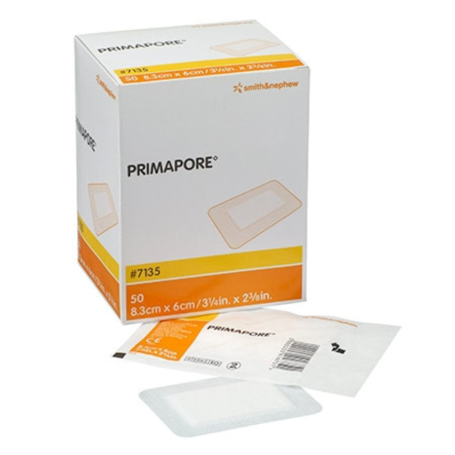 PRIMAPORE™ Adhesive Non-Woven Post-Operative Wound Dressing - 8.3cm x 6cm (Box of 50)