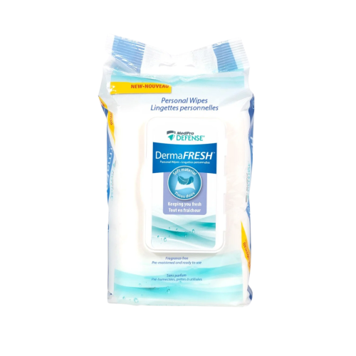 MedPro Defense DermaFRESH™ Fragrance-Free Personal Wipes - Pack of 48