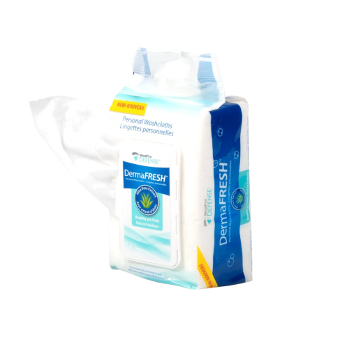 MedPro Defense DermaFRESH™ Personal Washcloths - Pack of 48 = 300-760060