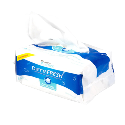 DermaFRESH™ Flushable Dry Wipes - Pack of 50 = 300-760080
