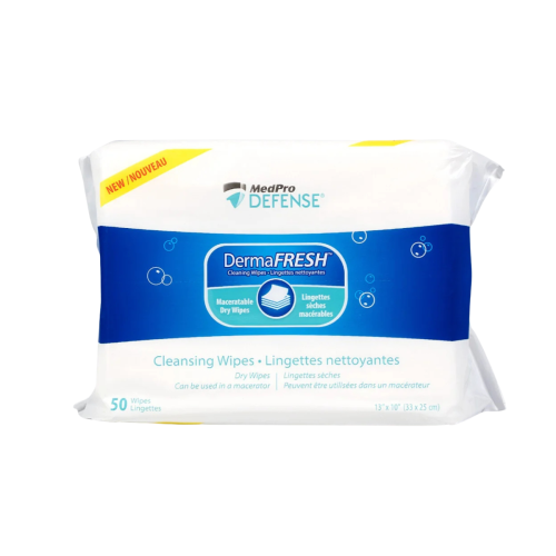 DermaFRESH™ Flushable Dry Wipes - Pack of 50